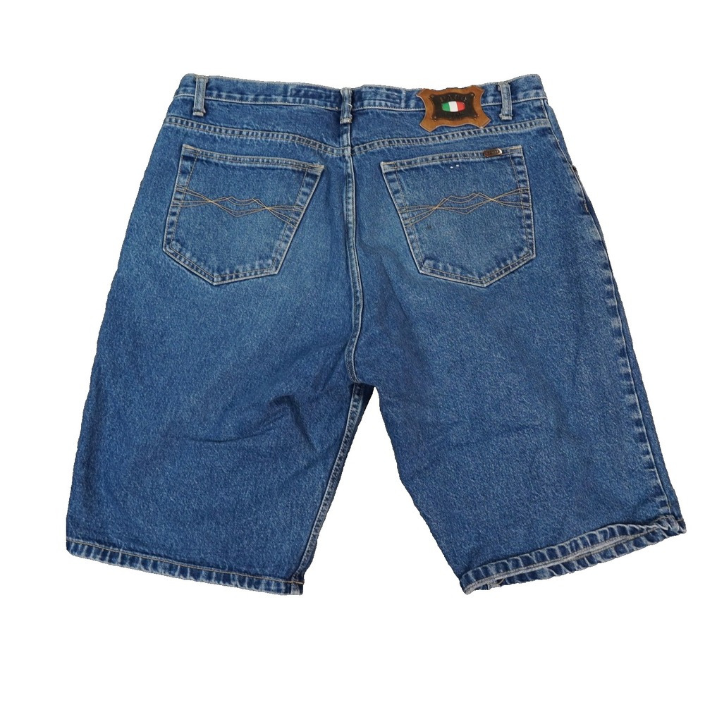 Paco Sports Shorts‎ Mens 38 Blue Denim Jean Button Fly Long Baggy 90s Y2K Grunge